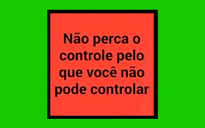 Não perca o controle